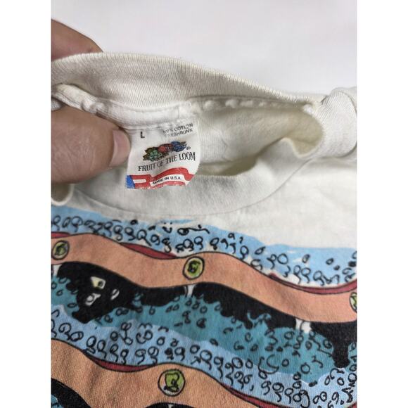 Vintage 1988 Italian Street Fair Nashville Graphic T-Shirt Single Stitch LG - Picture 3 of 6